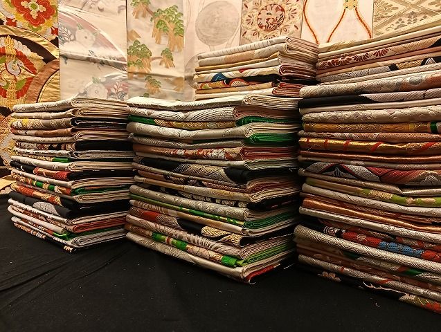 平和屋着物 袋帯 西陣 まとめて100点 鳳凰 向かい鶴 孔雀 風景 更紗 花柄 正倉院 佐賀錦 金彩 金銀糸 など ♥品あり 全て正絹 mmm057