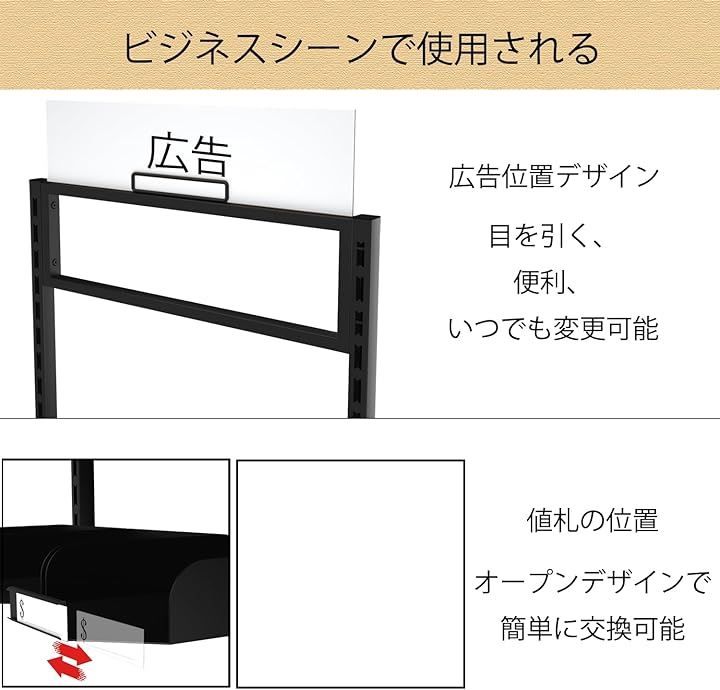 Lhysn 大型帽子ハンガー自立式 6段調節 ボールキャップ収納オーガナイザー 18プレートトレイ付き 立つ帽子スタンド 商業用家庭用 野球帽展示棚 ブラックメタル