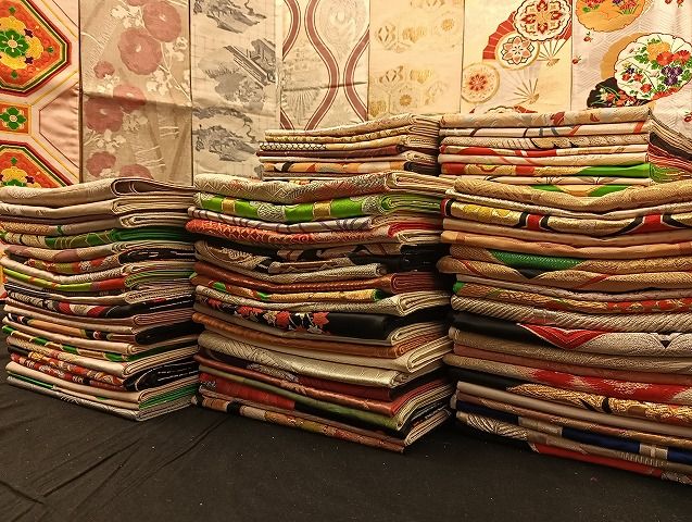 平和屋着物 袋帯 西陣 まとめて100点 鳳凰 人物 向かい蝶 風景 花柄 七宝 正倉院 金銀糸 など 着用 多数 あり 全て正絹 mmm060