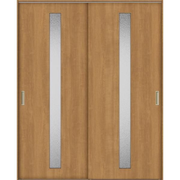 TA 室内引戸 Vレール方式 引違い戸2枚建て 鍵なし DSHH-EGA 1620 W 1 644mm × H 2 023mm NC枠 固定枠 LIXIL リクシル カスミ透明 フラット下レール A枠 NC156 壁厚116-130