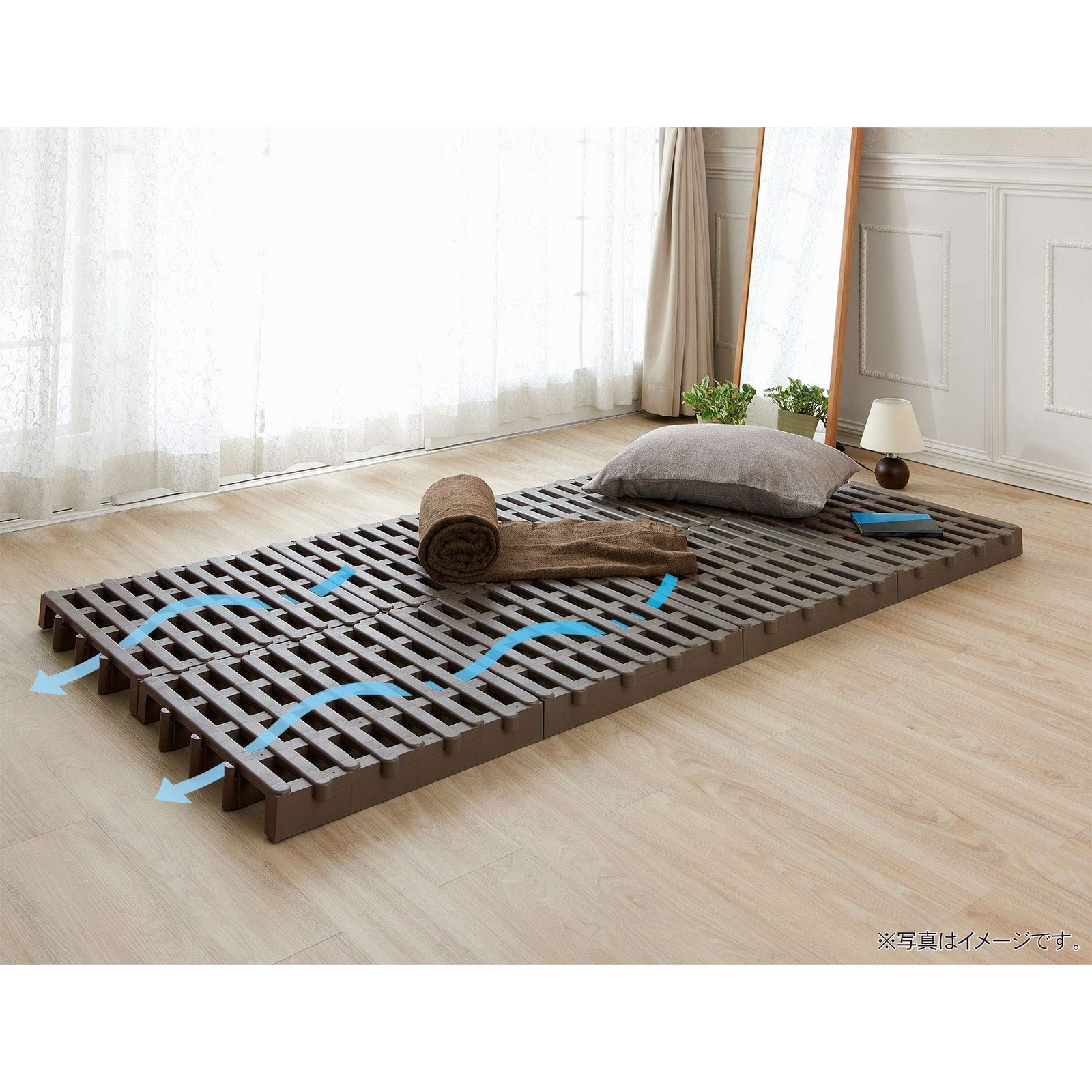 迅速発送 まとめ買い10台セット Belca ベルカ 日本製 すのこ ジョイントパレット 10台セット 1台あたり 幅51.7×奥行51.6×高さ7.1cm エコブラウン 耐荷重 120kg 組み合わせ自由 連結 湿気防止 JP-BR10E