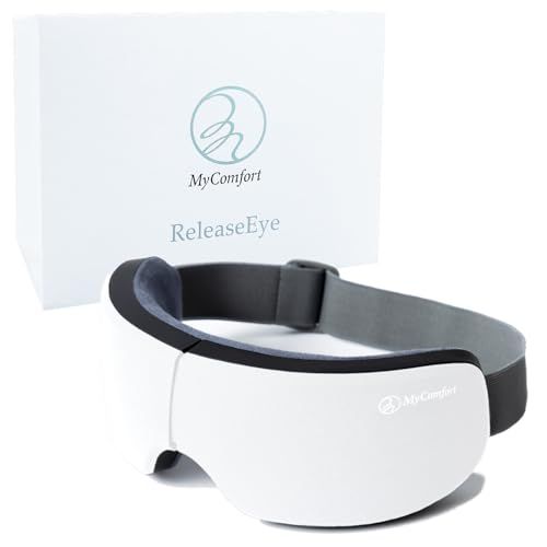 目の美容院監修 MyComfort アイウォーマー アイケア 目元から温める ワイドヒーター設計の温め機能搭載 Type C充電 Bluetooth音楽再生機能 リリースアイ プレゼント 敬老の日 ギフト に ホワイト