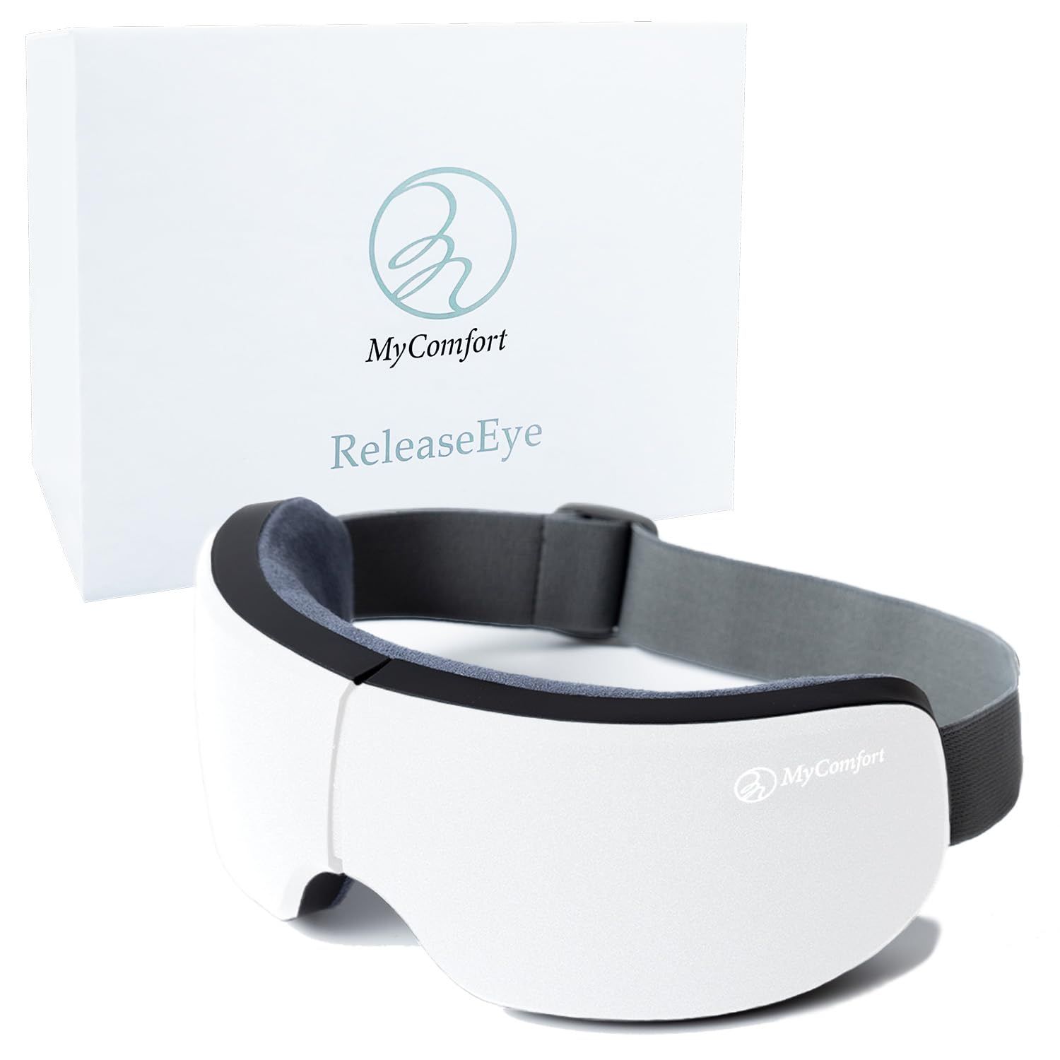 目の美容院監修 MyComfort アイウォーマー アイケア 目元から温める ワイドヒーター設計の温め機能搭載|Type-C充電|Bluetooth音楽再生機能 リリースアイ プレゼント 敬老の日 ギフト 誕生日 に ホワイト