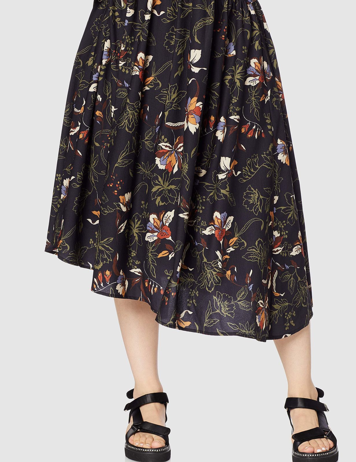 ムルーア ワンピース リジーフラワーワンピース レディース ブラック 日本 F サイズ