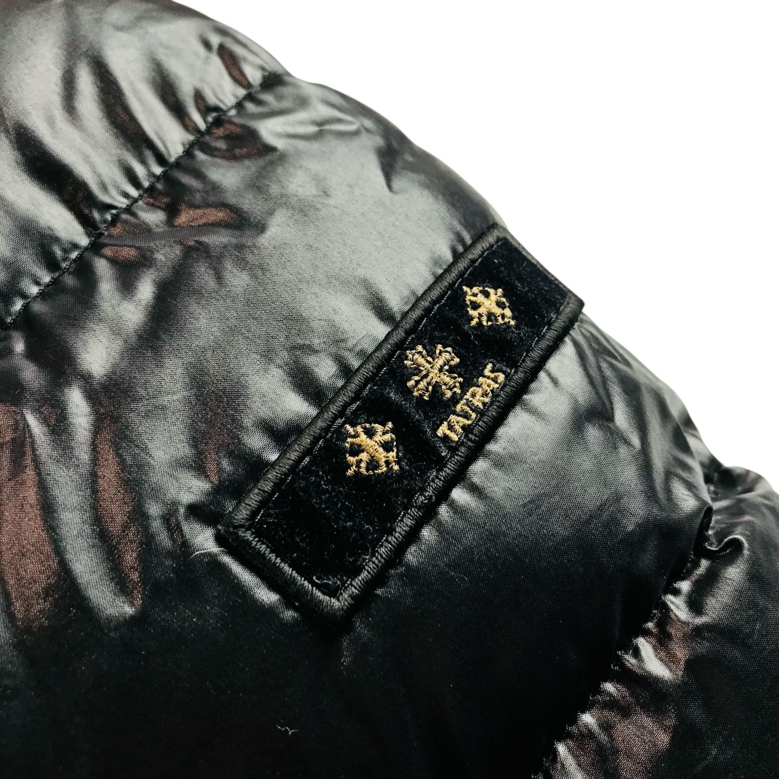 TATRAS タトラス SARIN サリン レディース ブランドアイコンロゴワッペン ラクーンファー フード付き シャイニーナイロン ダブルジップ ダウンコート 02 レディースダウンジャケット 秋冬物 アウター カジュアル リアルファー ブラック