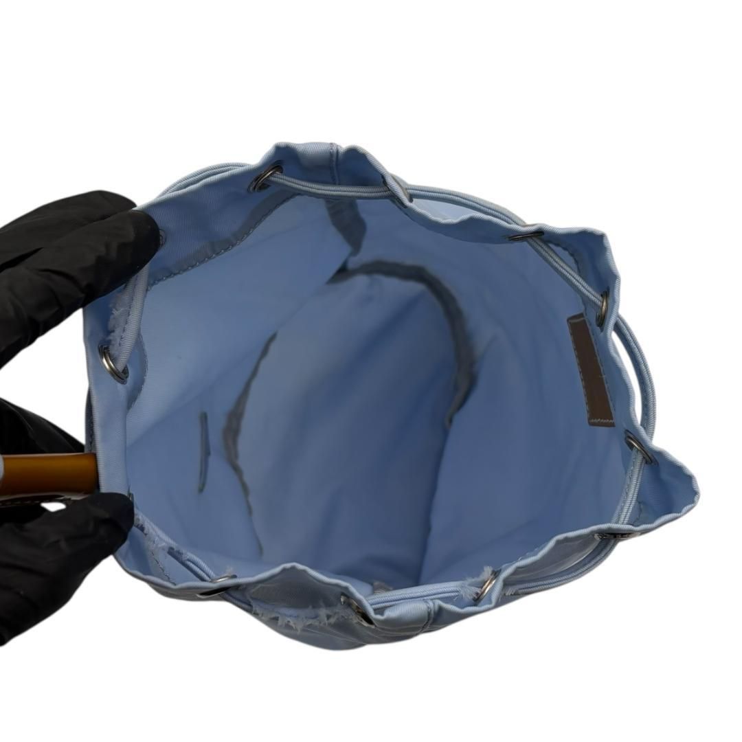 PRADA プラダ ポーチ 巾着 ナイロン ブルー I944 - メルカリ