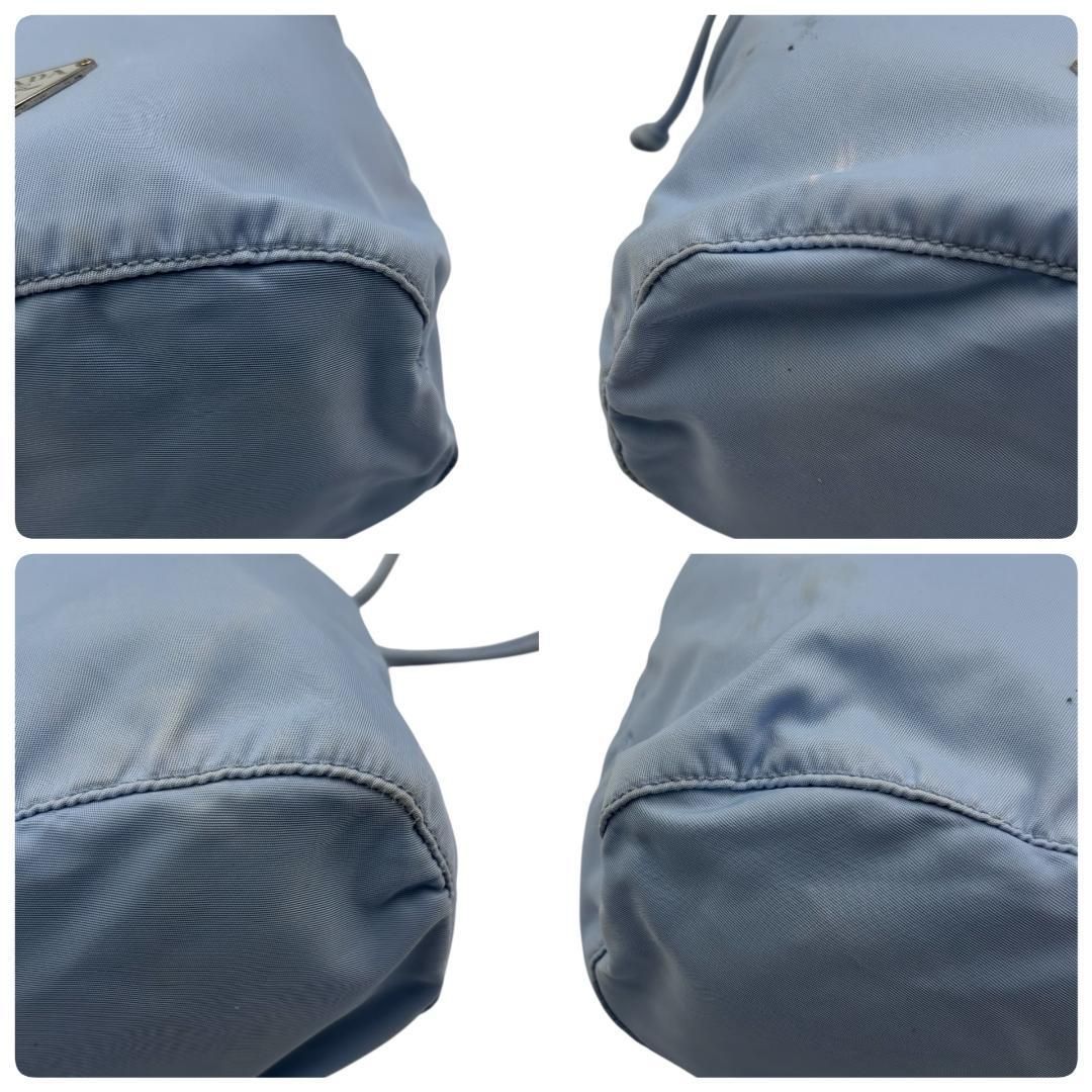 PRADA プラダ ポーチ 巾着 ナイロン ブルー I944 - メルカリ