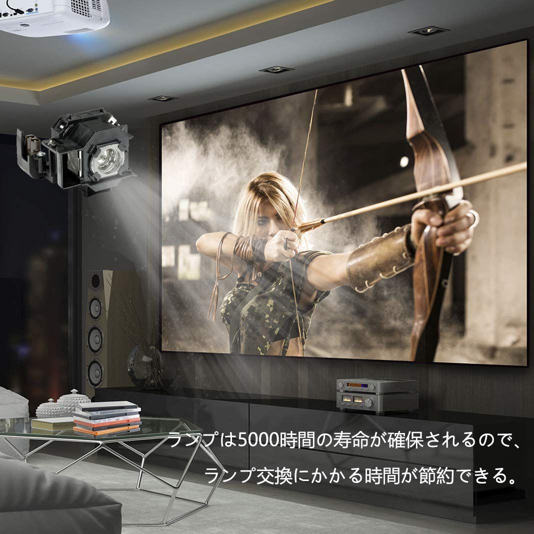 Rich Lighting プロジェクター 交換用 ランプ V13H010L33 ELPLP33 EPSON エプソン EMP-TW20 EMP-S3 EMP-TWD3 EMP-TWD1 対応 汎用ランプ