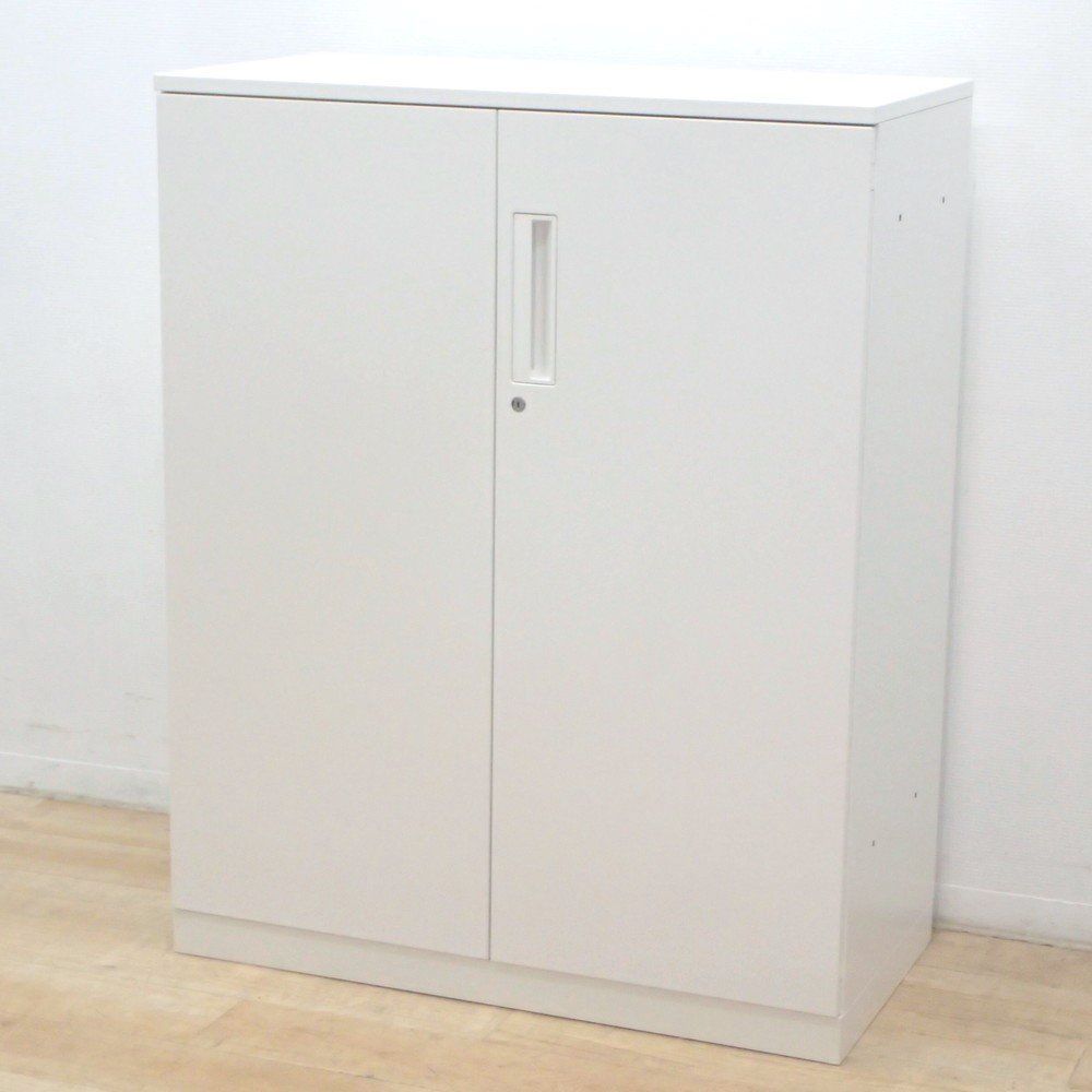 KOKUYO コクヨ 両開き書庫 EDIA エディア BWUH- ホワイト W 900 D 450 H 1130 キャビネット 3段棚 ベース付 EG 18631 オフィス家