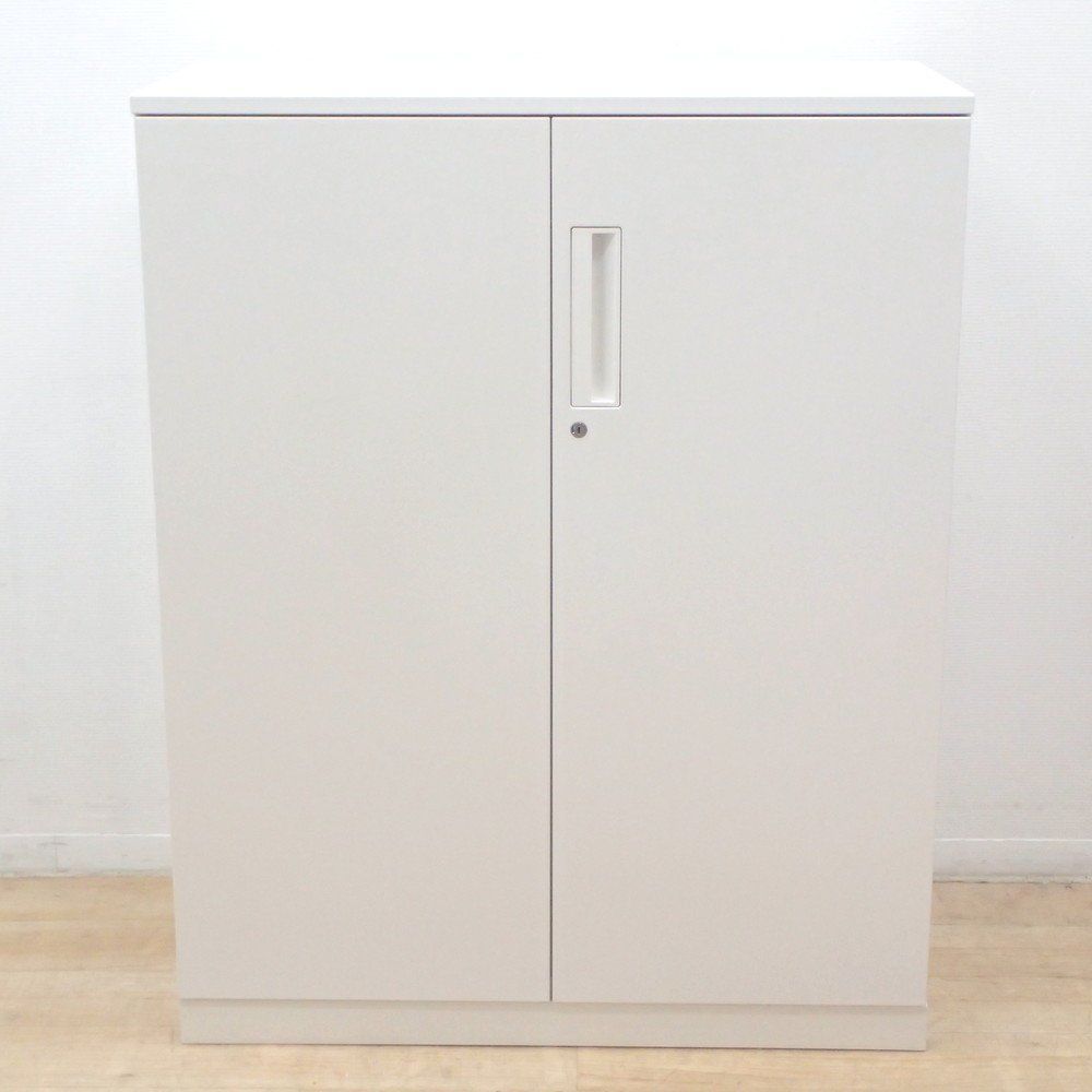 KOKUYO コクヨ 両開き書庫 EDIA エディア BWUH-SD59SAWN ホワイト W900 D450 H1130 キャビネット 3段棚 ベース付 EG18631 オフィス家