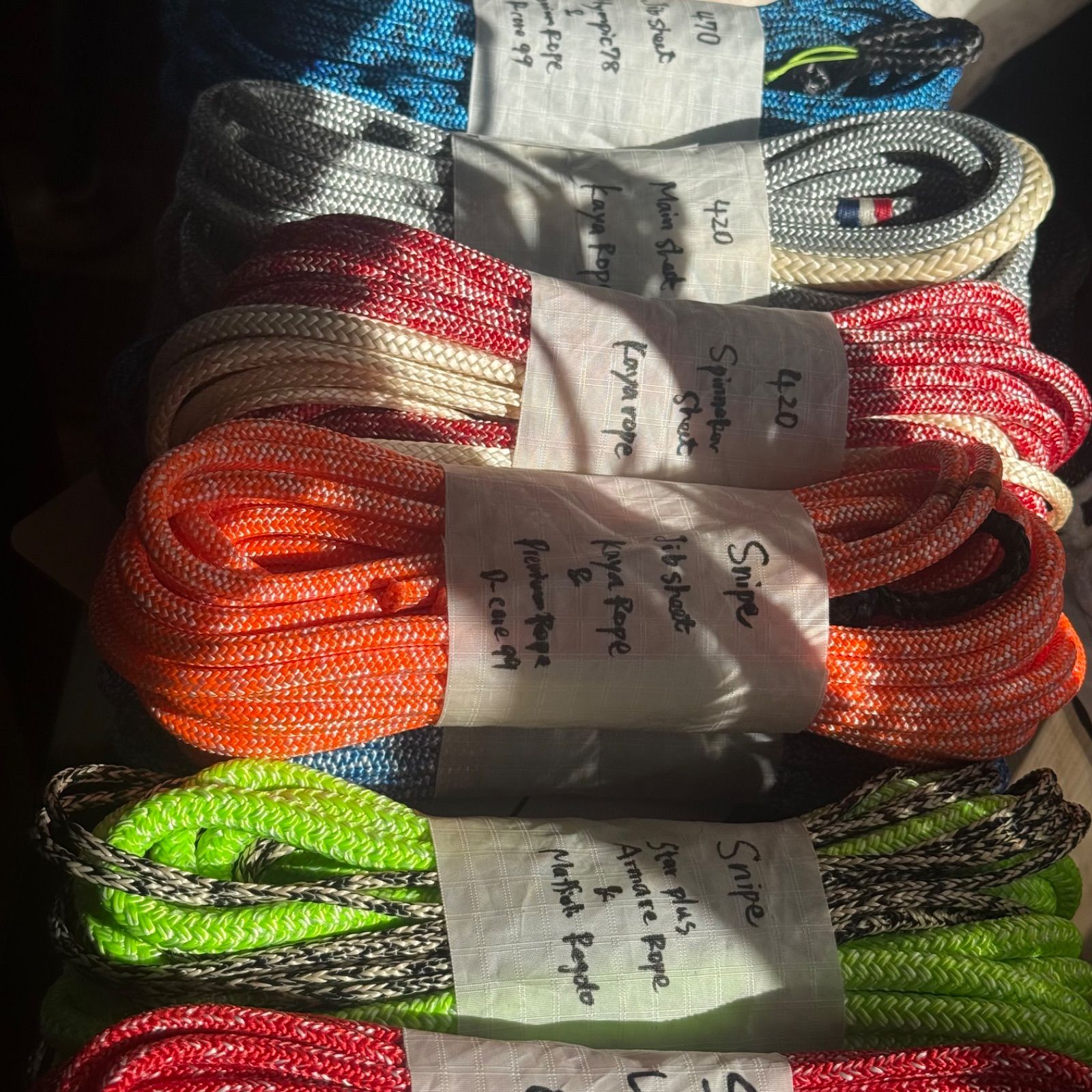 Snipe Launcher rope Olympicstar 5 mm ヨット セーリング スナイプ級 ランチャーロープ