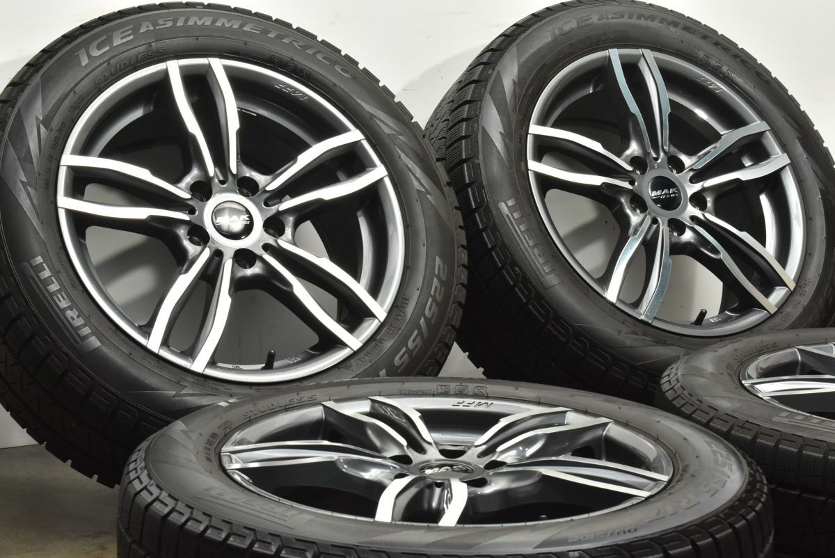 程度良好 MAK LUFT FF 17in 7.5J 54 PCD112 アイスアシンメトリコ 225|55R17 BMW F48 X1 F39 X2 F60 ミニクロスオーバー