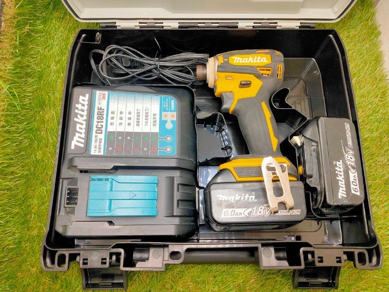 マキタ makita インパクトドライバ フレッシュイエロー バッテリ2個 ケース付 TD172DGXFY オーバーホール済み