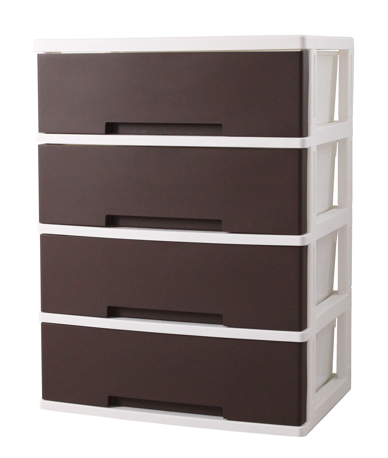 迅速発送 ILC ニューライフワイド収納チェスト 4段 ブラウン W60×D40×H81.5cm