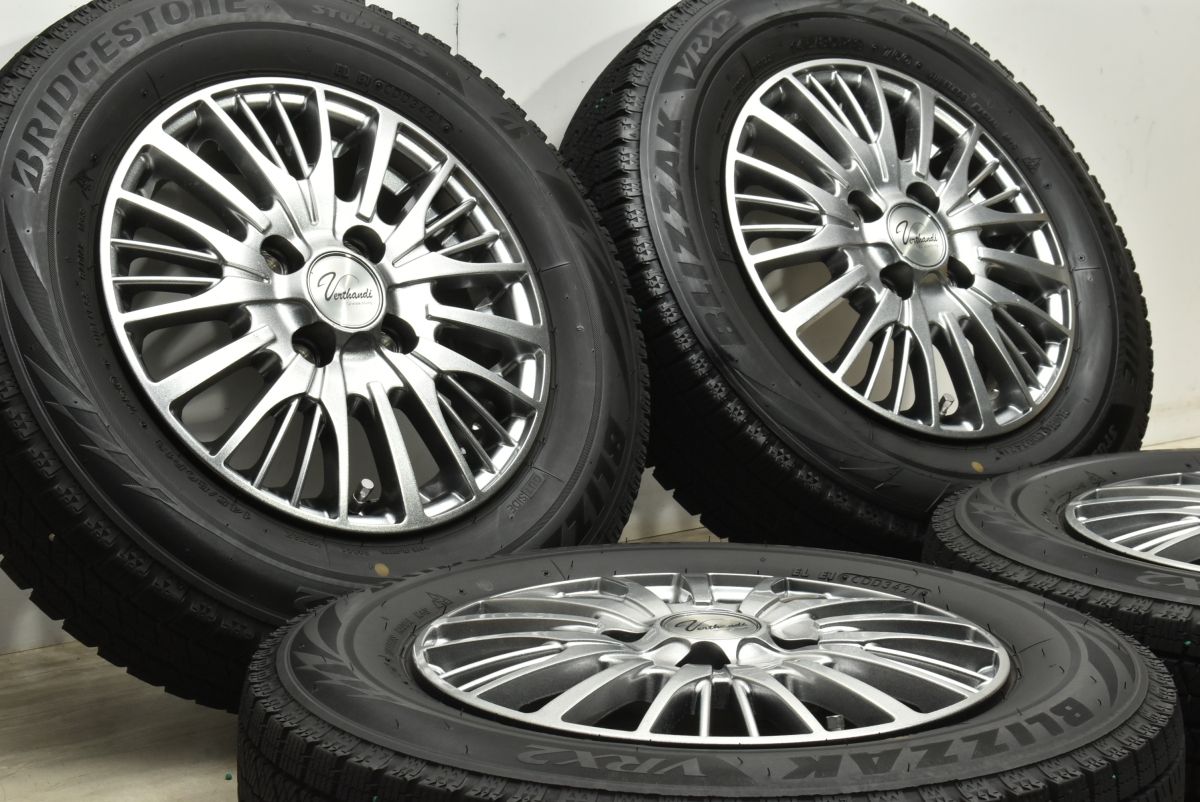 軽自動車用 ヴェルザンディ 13in 4.00B 35 PCD100 ブリヂストン ブリザック VRX2 145|80R13 N-BOX アルト ワゴンR タント モコ プレオ