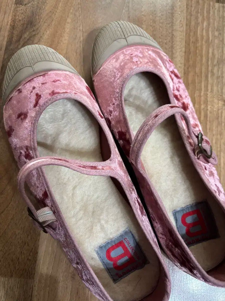 BENSIMON ベンシモン ピンク ツアーベルベット メリージェーン シューズ