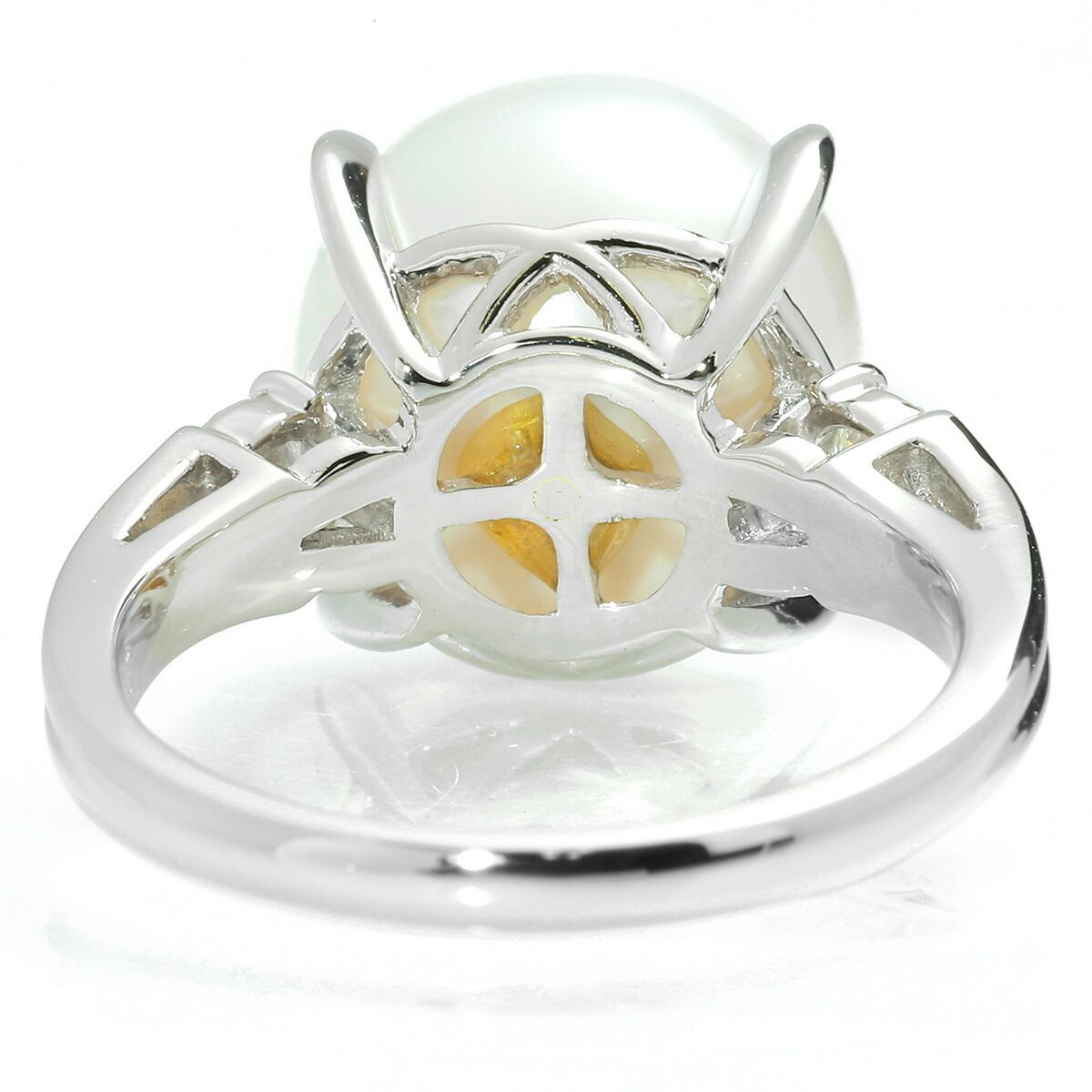 真珠 ダイヤモンド 0.35ct プラチナ Pt900 パールリング 指輪 13 真珠 