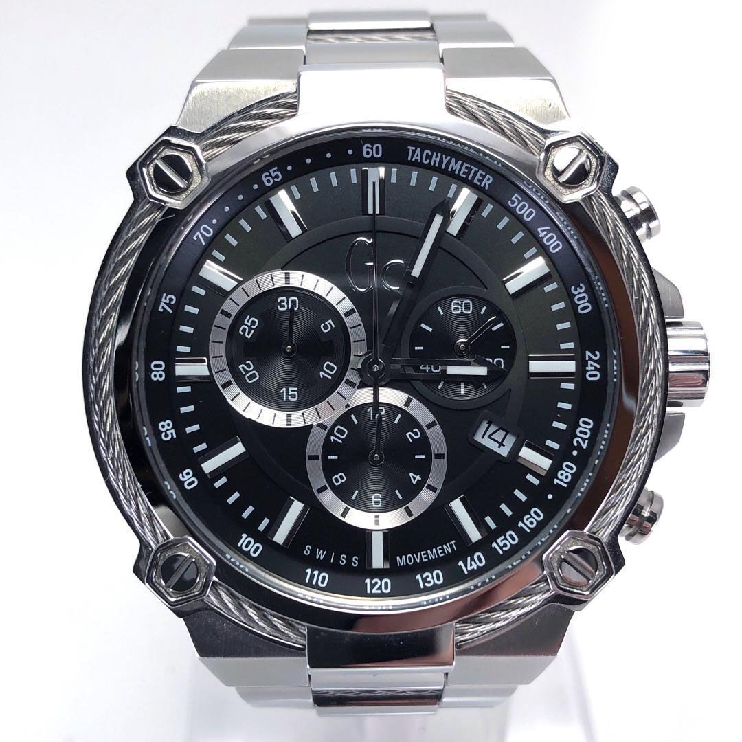 美品・電池交換済】Gc WATCHES ジーシーウォッチ／クロノグラフ 
