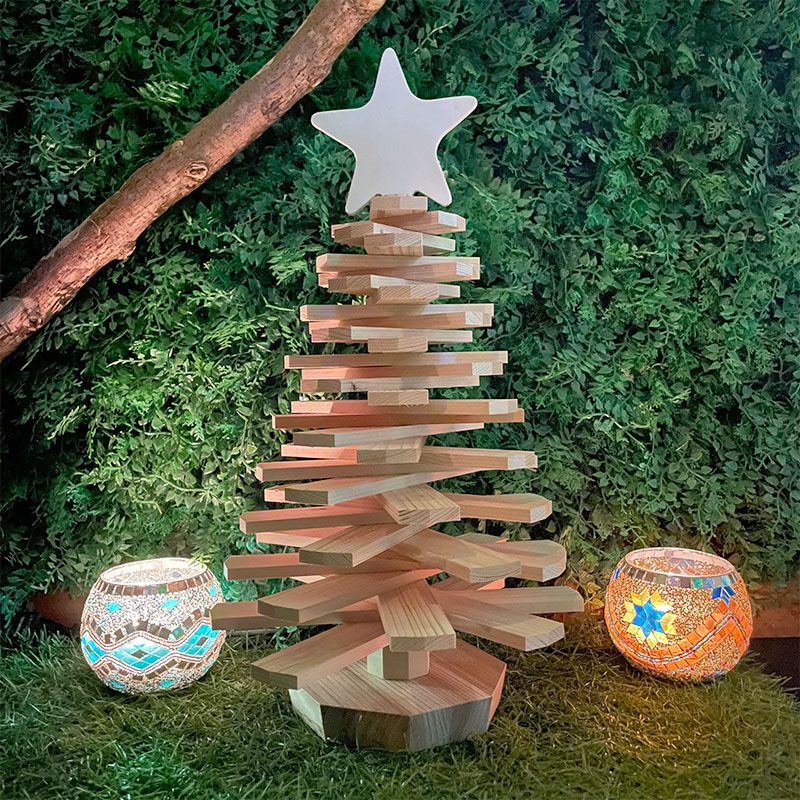 クリスマスツリー ミニツリー テーブルツリー 43cm 卓上 木製 ツリー