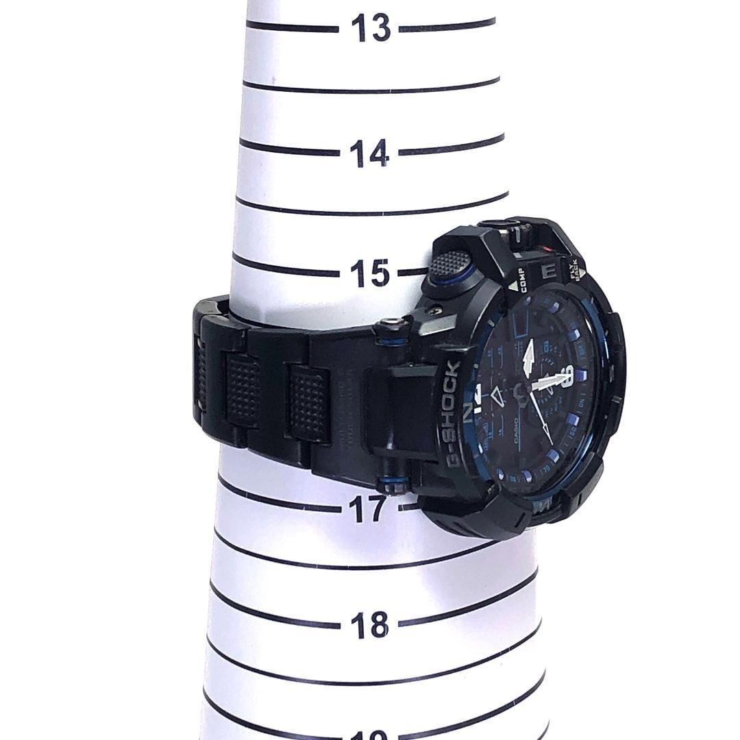  箱 コマ 取説付 CASIO カシオ G SHOCK グラビティマスター GW A 1100 FC ソーラークォーツ 樹脂 ブラック ブルー 腕時計(デジタル) 時計