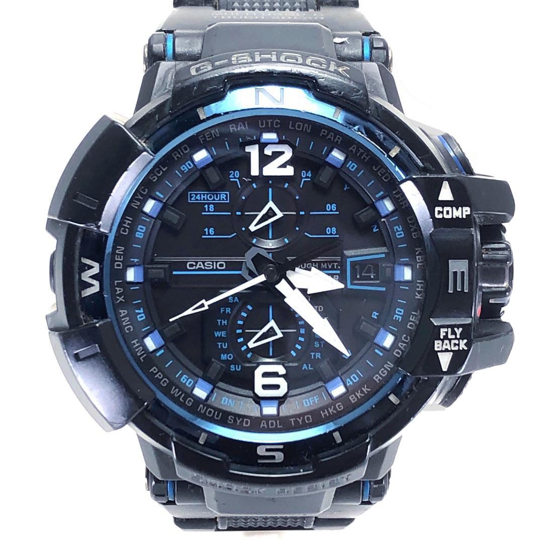 箱 コマ 取説付 CASIO カシオ G-SHOCK グラビティマスター GW-A1100FC ソーラークォーツ 樹脂 ブラック ブルー