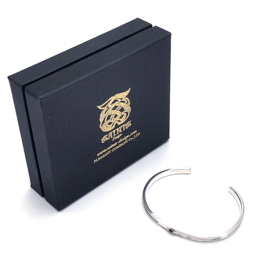 き SAINTS セインツ モルダバイト メンズ シルバー バングル SSB910MV モルダバイト SV92 シルバー