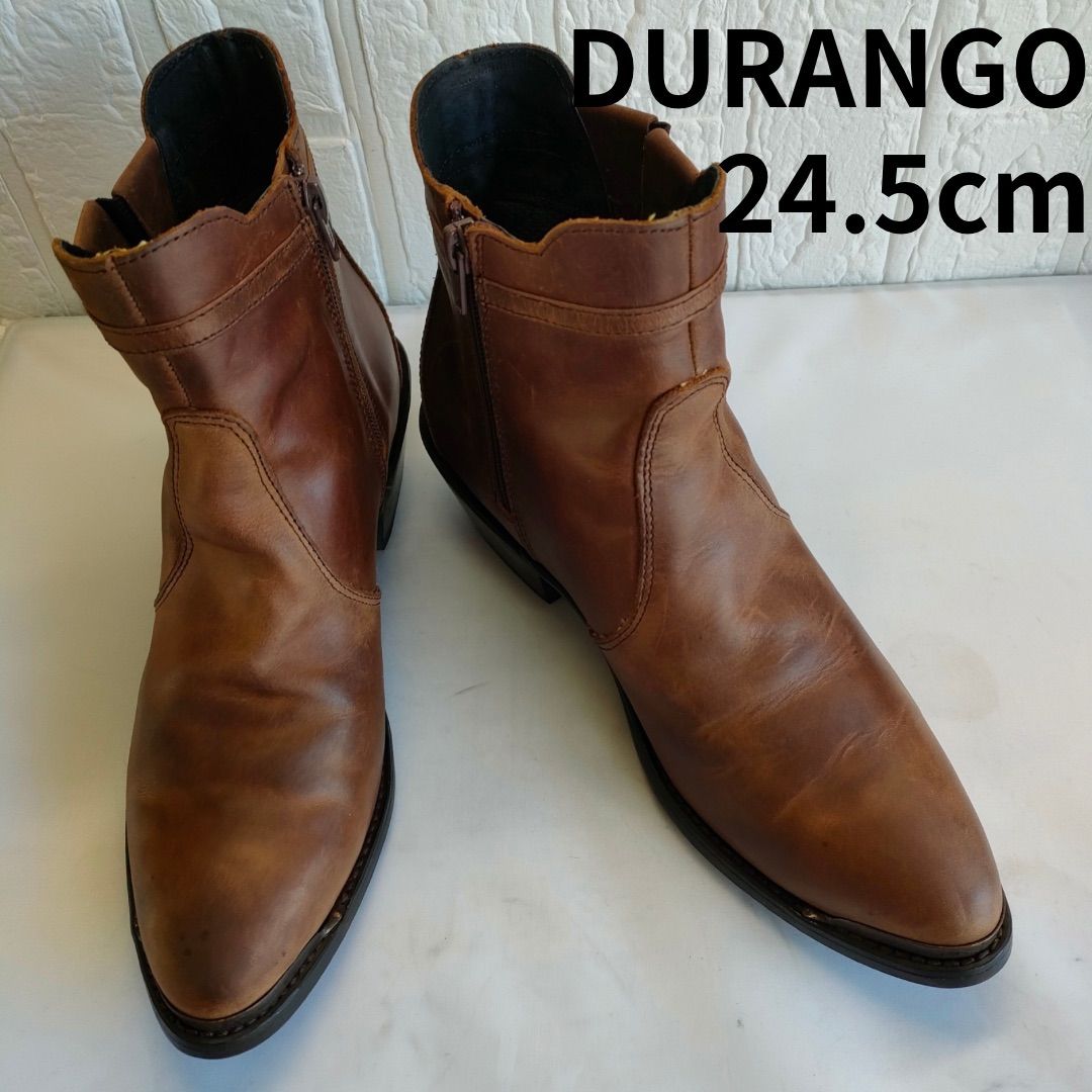 DURANGO|デュランゴ|ブーツ|ウェスタンブーツ|ショートブーツ|ブラウン|24.5cm