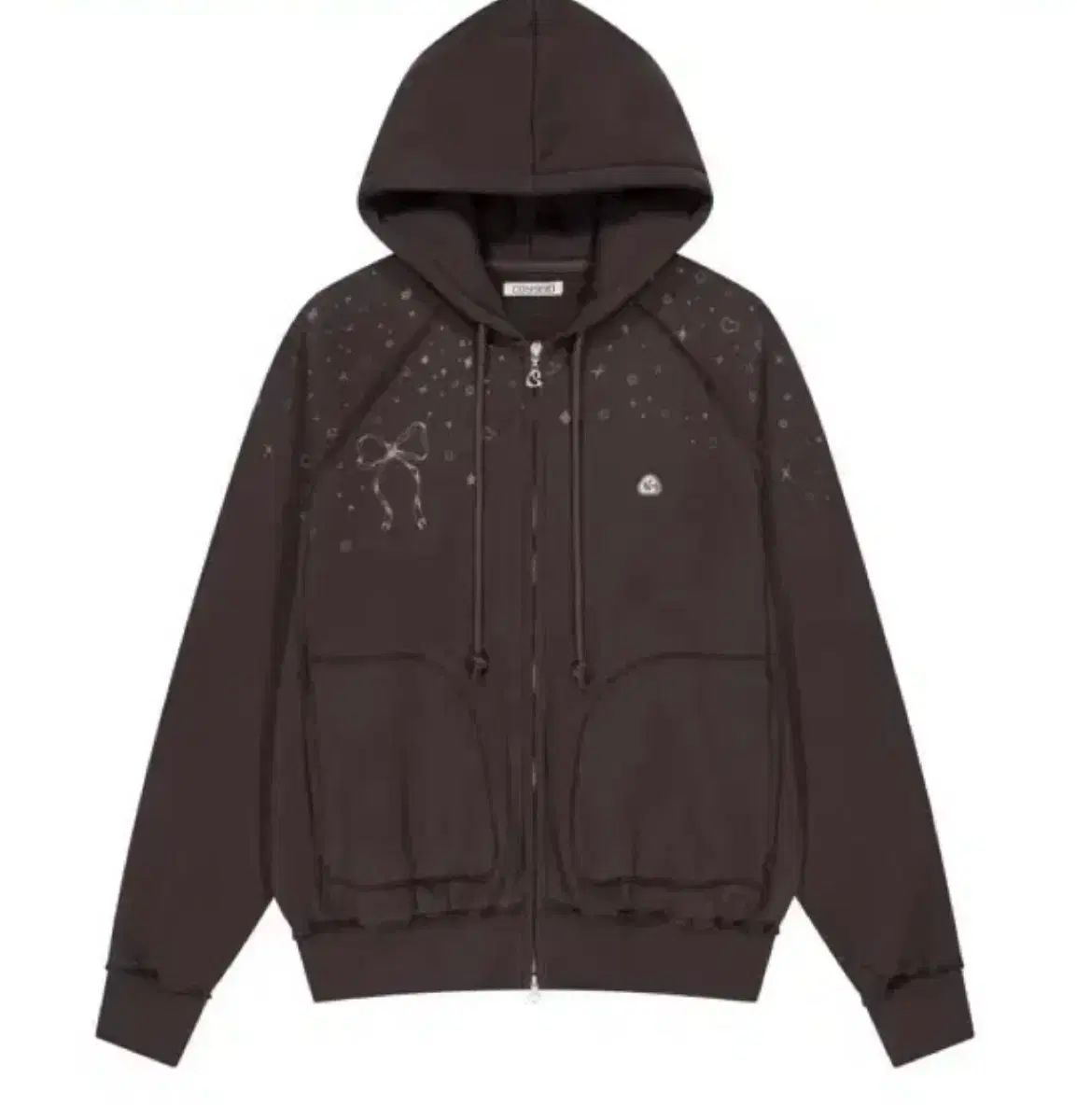 イッセイオ トゥインクル TWINKLE フード ジップアップ ジップ アップ ブラ ブラウン