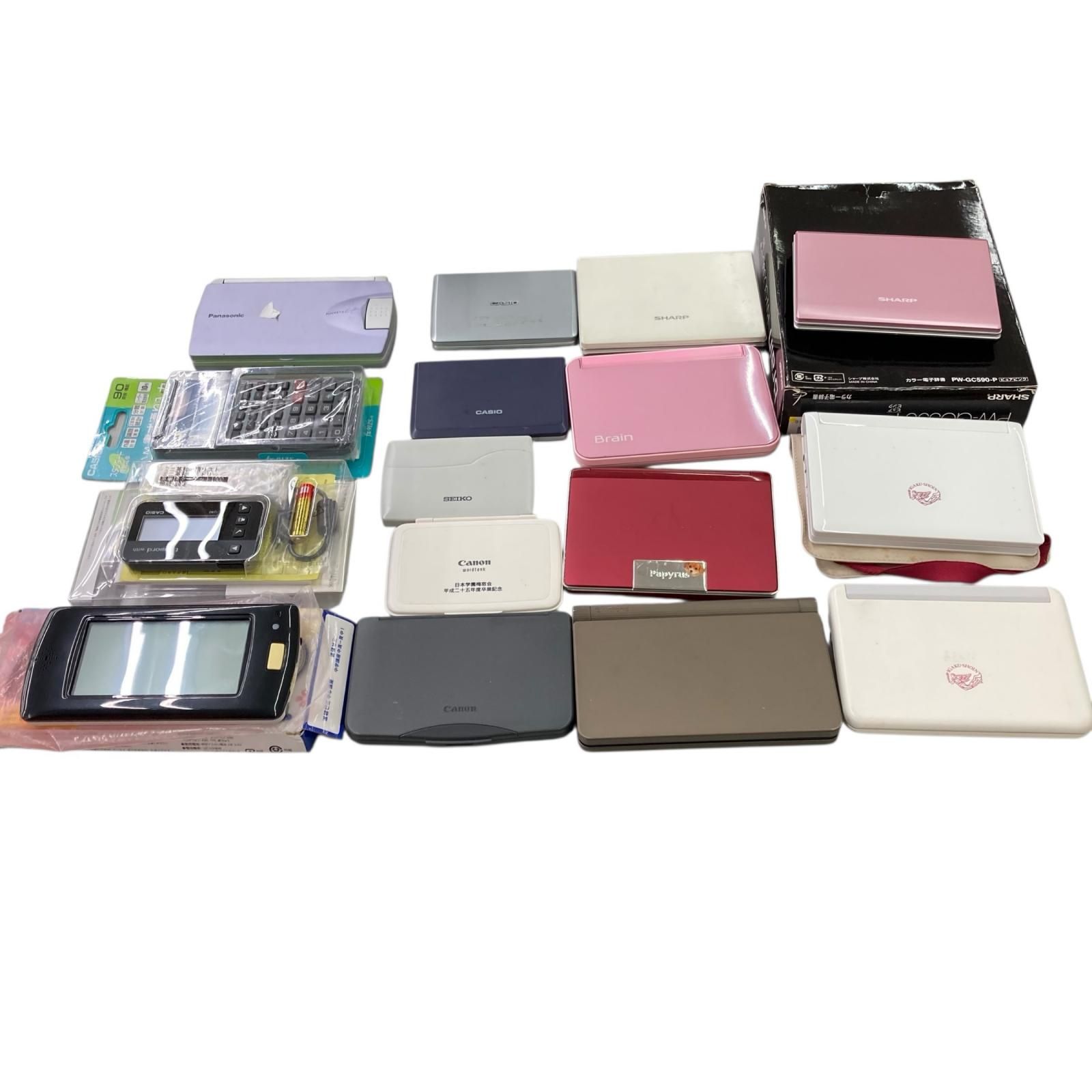 186001 ジャンク品 電子辞書 医学書院 デジタル単語帳 電卓 SHARP Panasonic CASIO ピンク ブラック ブラウン 16点まとめ売り