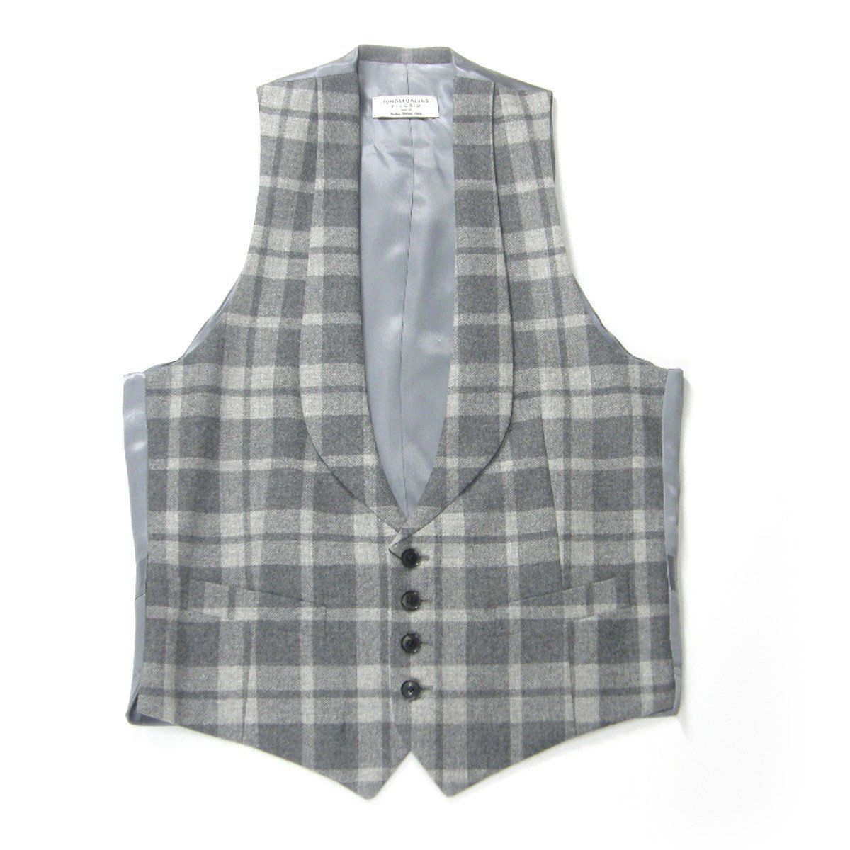新品 TOMORROWLAND PILGRIM × CARLO BARBERA 定価2万4，840円 【ウール100%】 ベスト 46 トゥモローランド カルロ バルベラ ★273078 新品 tomorrowland pilgrimウールパンツ ライトグレー 46 TOMORROWLAND