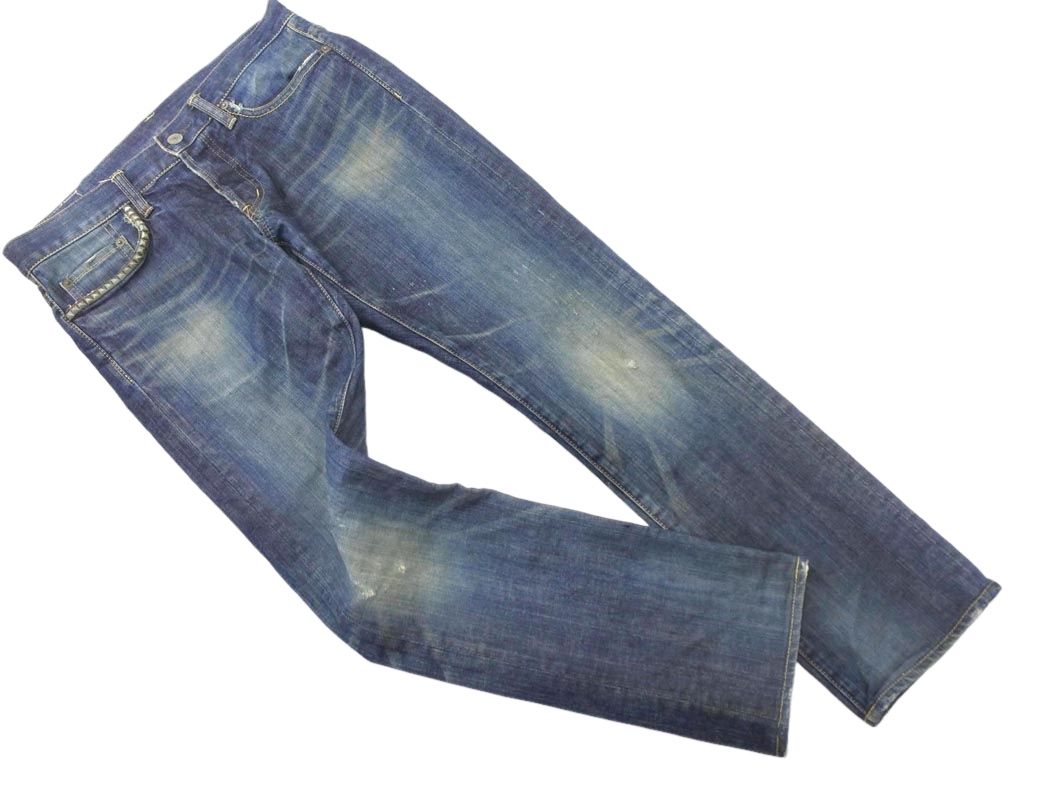 HYSTERIC GLAMOUR ヒステリックグラマー スタッズ ボタンフライ デニムパンツ size30|インディゴ ◎レディース