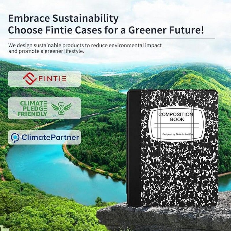 Fintie フィンティー ハイブリッド スリムケース iPad Pro 13インチ M5 2025 M4 2025用 Pencilホルダー内蔵 耐衝撃性カバー 透明なバックシェル付き 自動ウェイク スリープ コンポジションブック