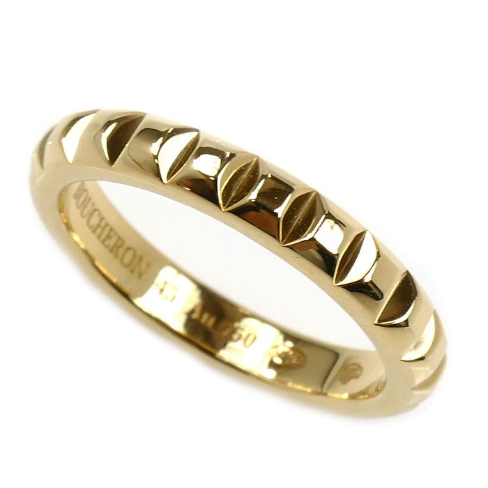 Boucheron ブシュロン K18YG イエローゴールド キャトルクルドパリ ミディアム リング 指輪 JAL00008 5号 45 3.1g レディース