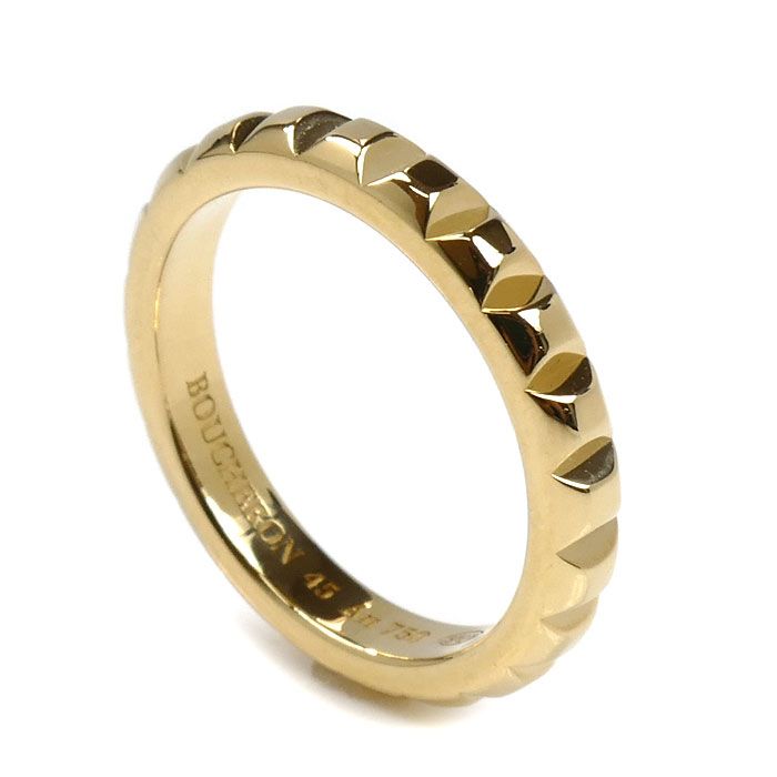 Boucheron ブシュロン K18YG イエローゴールド キャトルクルドパリ ミディアム リング 指輪 JAL00008 5号 45 3.1g レディース