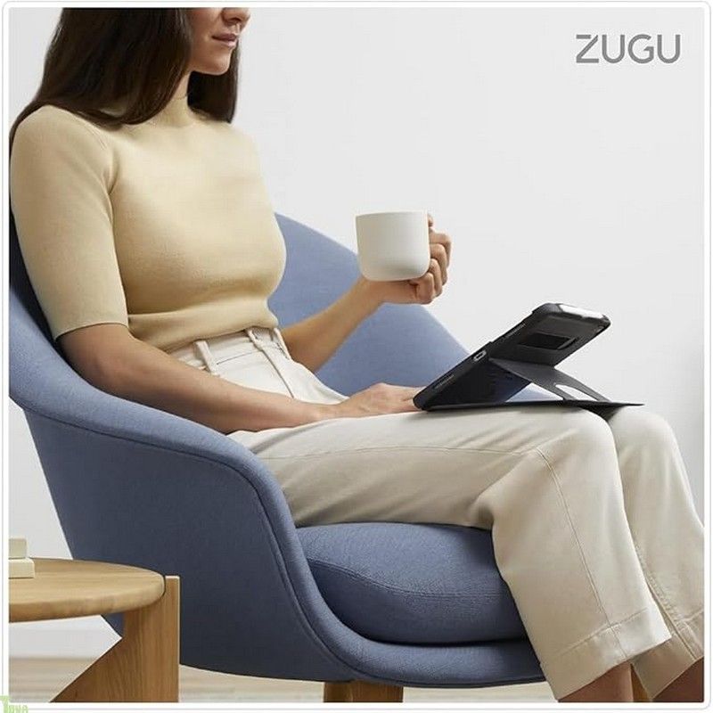 ZUGU CASE iPad Pro 13 インチ M4 | M5 2025 | 2025 との互換性あり ケース 薄 落下衝撃保護 10段階スタンド機能 ペンホルダー ワイヤレス充電 オートスリープ Pro13 カバー スレートブルー a VETTDRUCK_DE