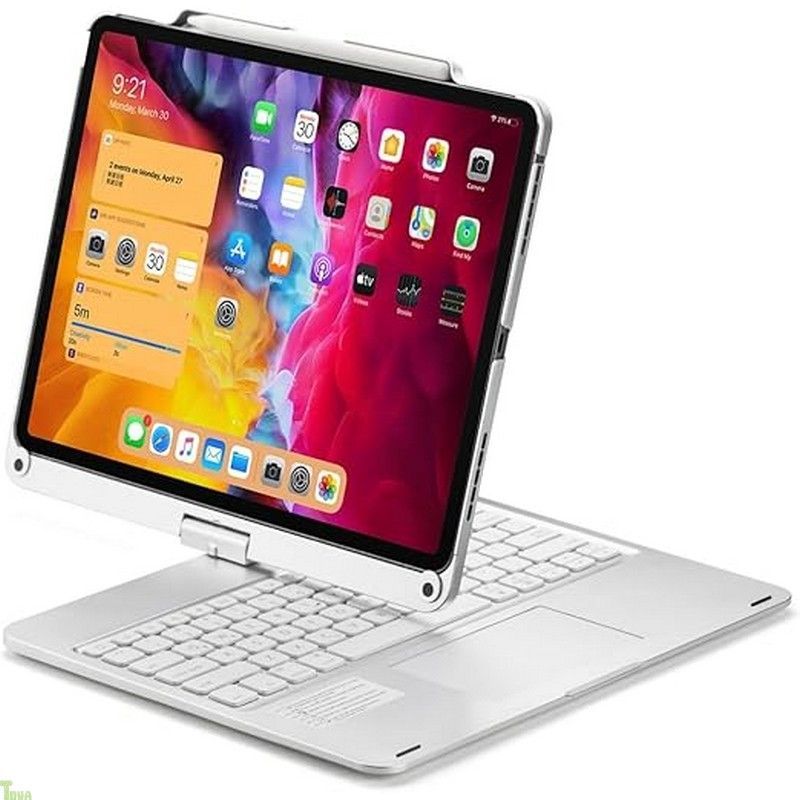 360度回転 2025 iPad Pro 13インチ M4 | iPad Air 13インチ M3 M2 キーボードケース タッチパッド バックライト付き 折りたたみ iPad Pro 12.9インチ 第6|5|4|3世代 キーボード カバー 一