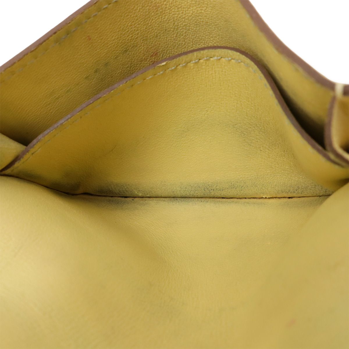 安定感 HERMES エルメス ドゴン カードケース コインケース 小銭入れ コインパース ヴォースイフト レザー スフレ イエロー X刻印 組み合わせ