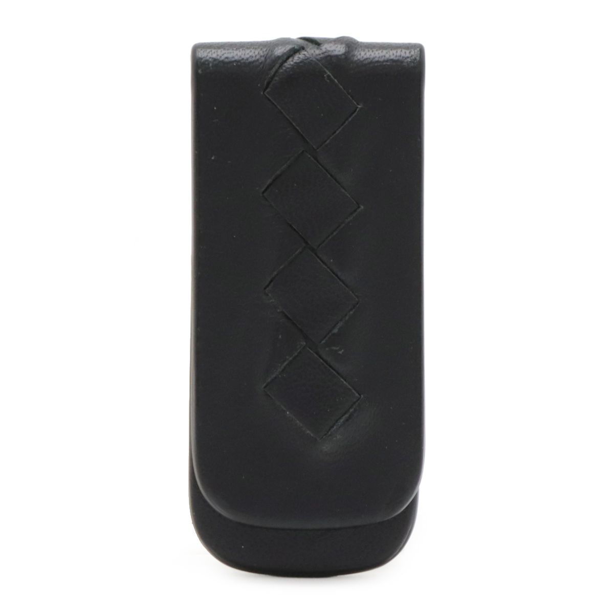 BOTTEGA VENETA ボッテガ ヴェネタ ボッテガベネタ イントレチャート マネークリップ ビルクリップ 札ばさみ レザー ブラック 黒
