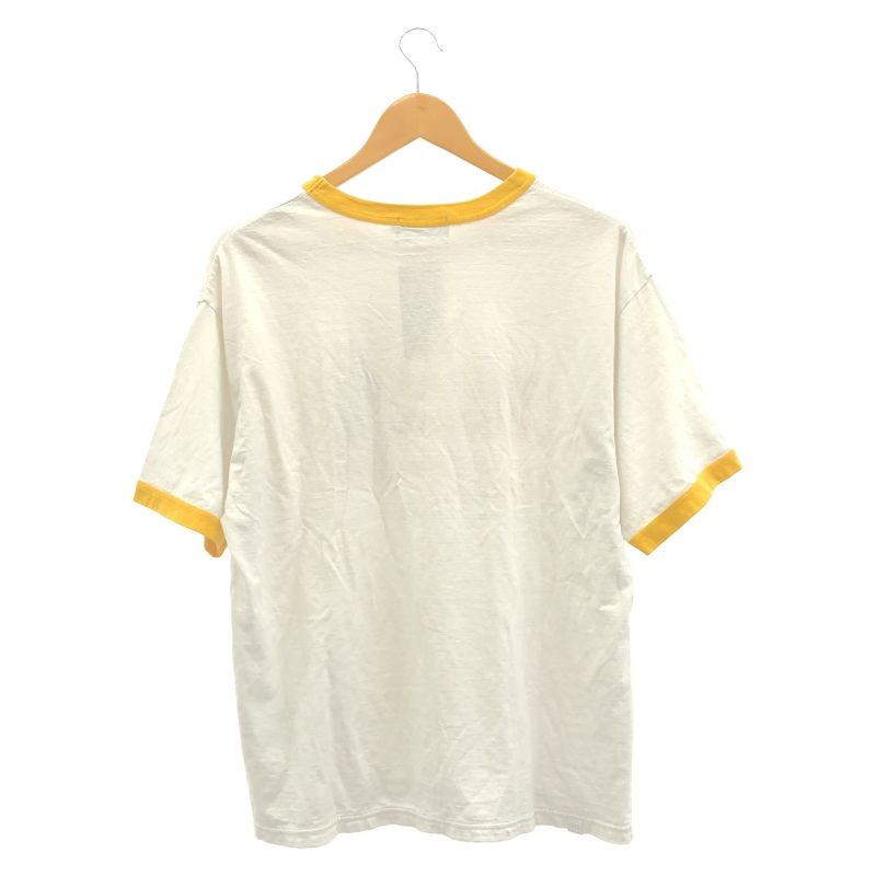 HYSTERIC GLAMOUR 半袖Tee ヒスガール サイズL ホワイト イエロー ヒステリックグラマー 92