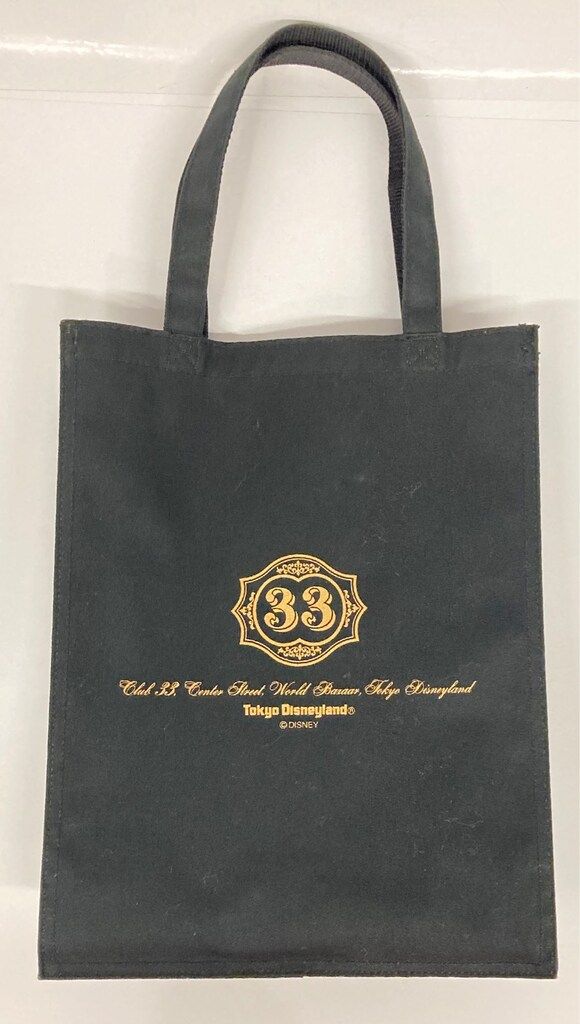 限定SUMMERセール開催中。 東京ディズニーランド トートバッグ 黒 縦型 Club 33 33周年 期間限定割引40%！