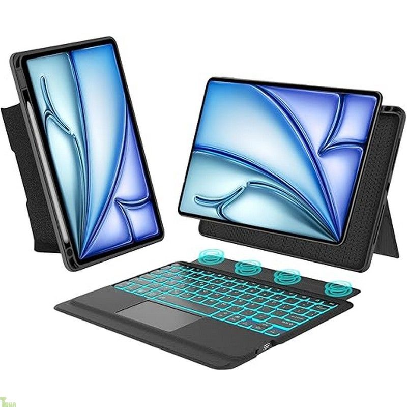 新登場 ipad air 13インチ ケース キーボード M3 2025 M2 2025 横 縦置き タッチパッド付き ipad pro 12.9 キーボード 第3 4 5 6世代対応 iPad Pro 12.9インチ ケース 分離式