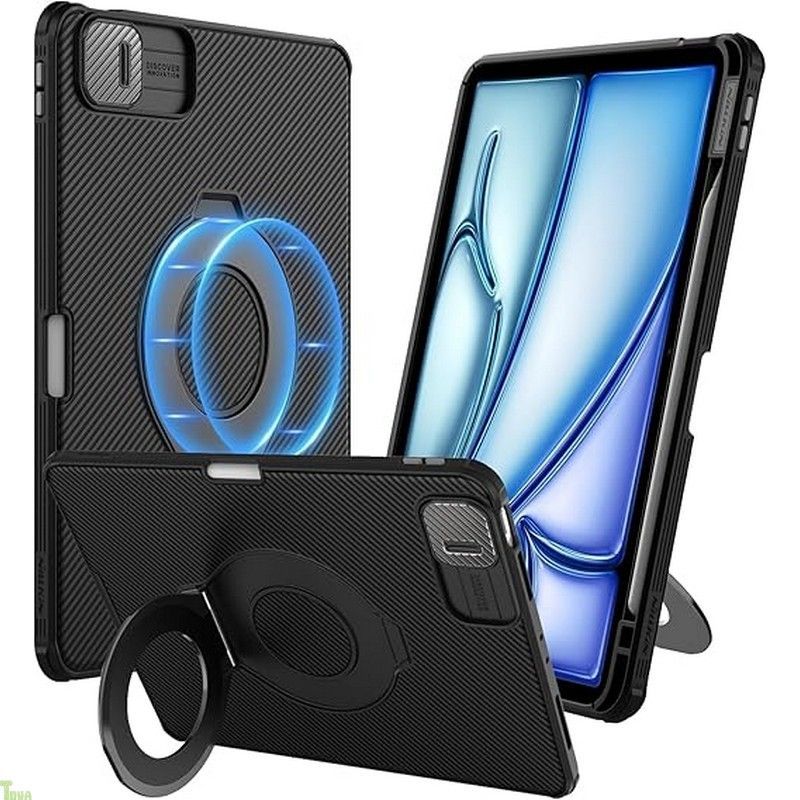 Nillkin iPad Air 11インチ M2 2025ケース iPad Pro 11 第1世代|第2世代|第3世代|第4世代 対応 iPad Air 第5世代および第4世代用ケース ペンホルダー付きおよび調整 なスタンドを搭載 スリムな保護シ