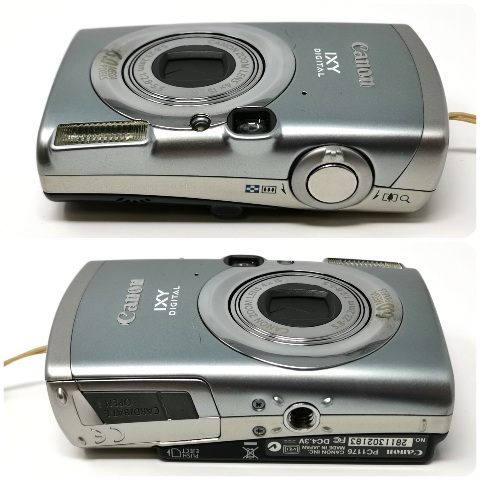 キャノン IXY 販売 デジタル 800IS シルバー 動作確認済み 充電器あり