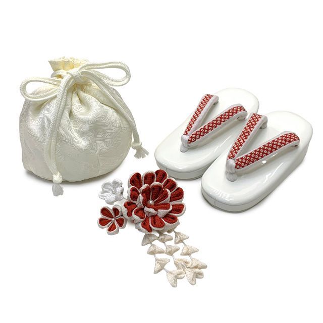 オフホワイトｘ赤系