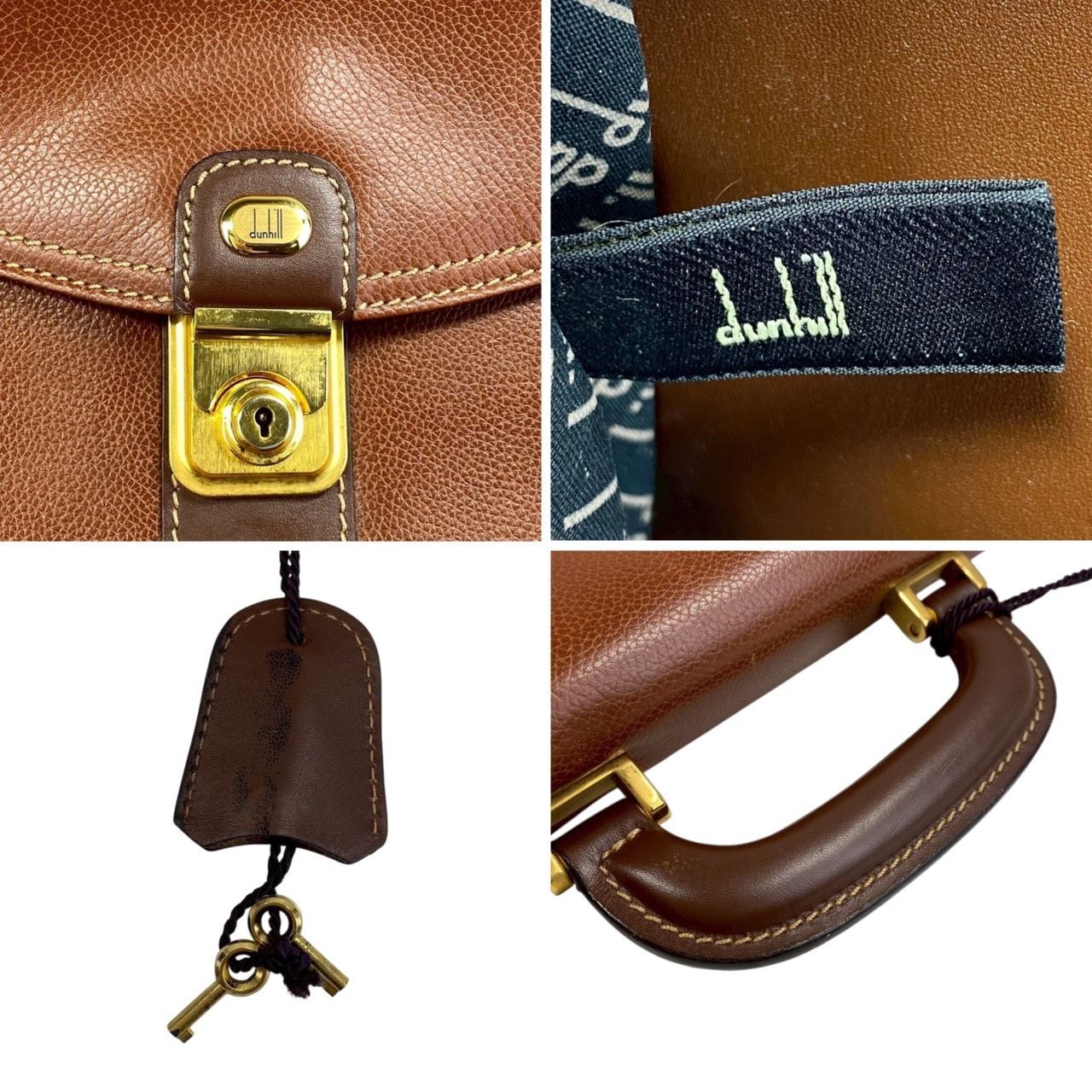 B3636】 Dunhill ダンヒル ビジネスバッグ ブリーフケース A4可 メンズ