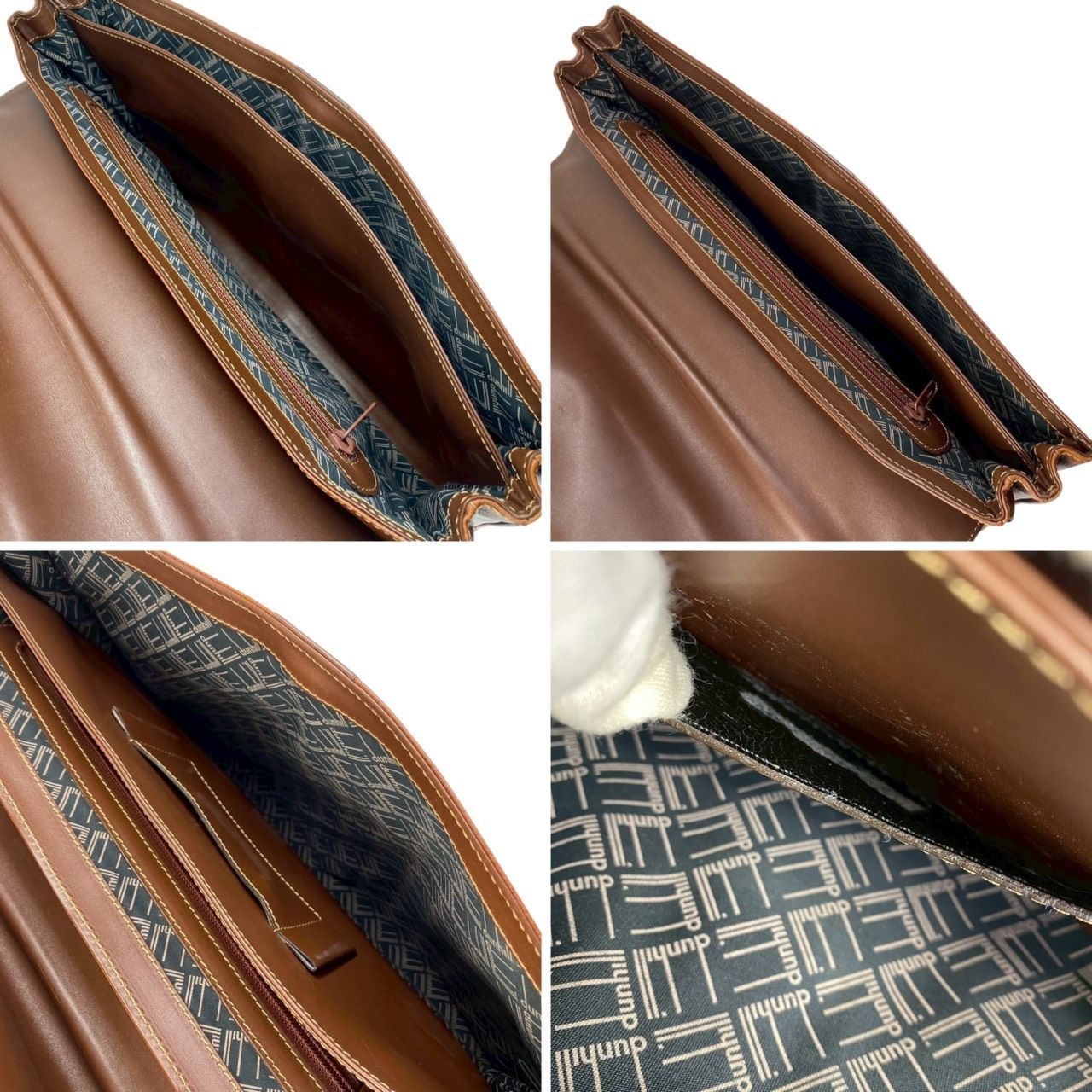 B3636】 Dunhill ダンヒル ビジネスバッグ ブリーフケース A4可 メンズ