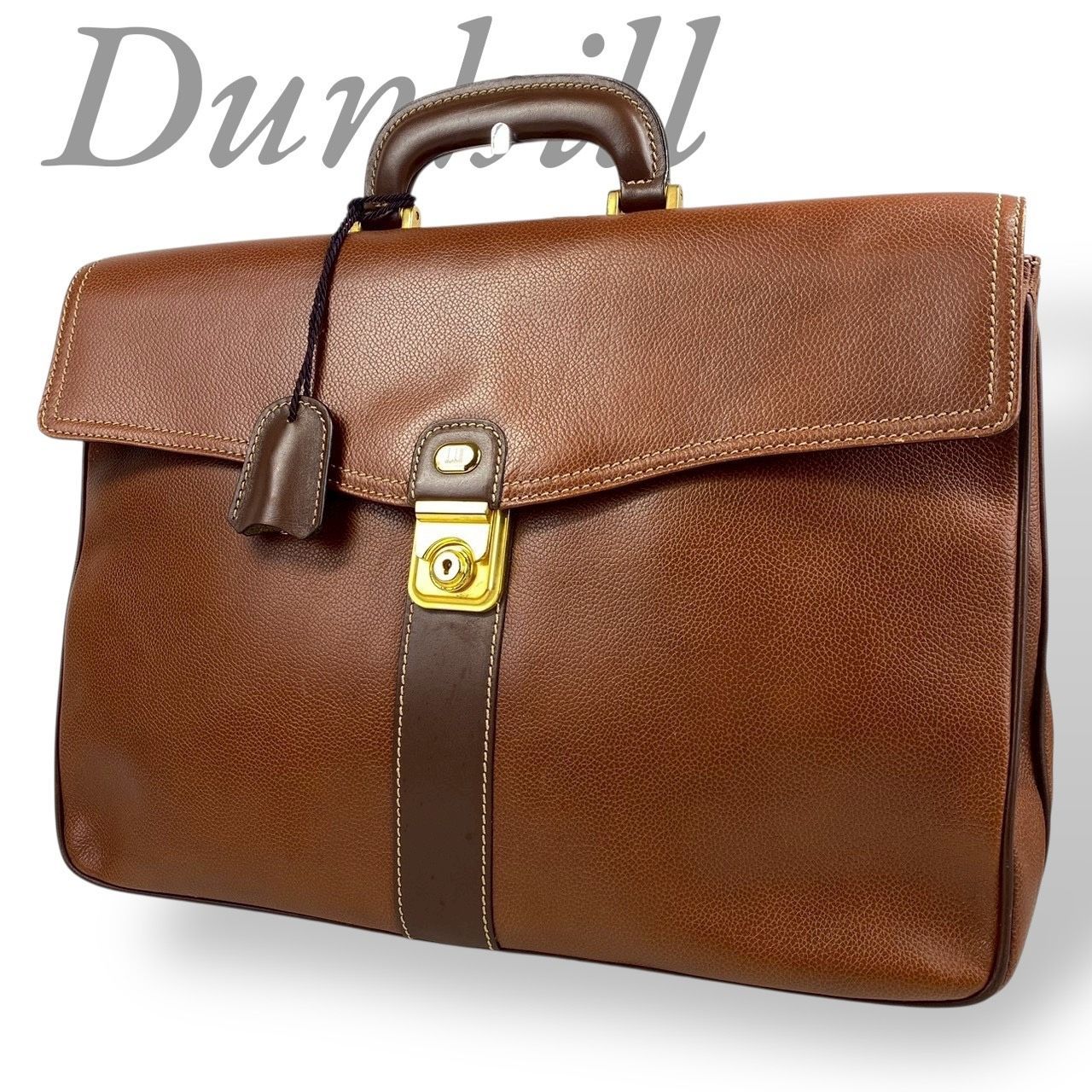 B3636】 Dunhill ダンヒル ビジネスバッグ ブリーフケース A4可 メンズ
