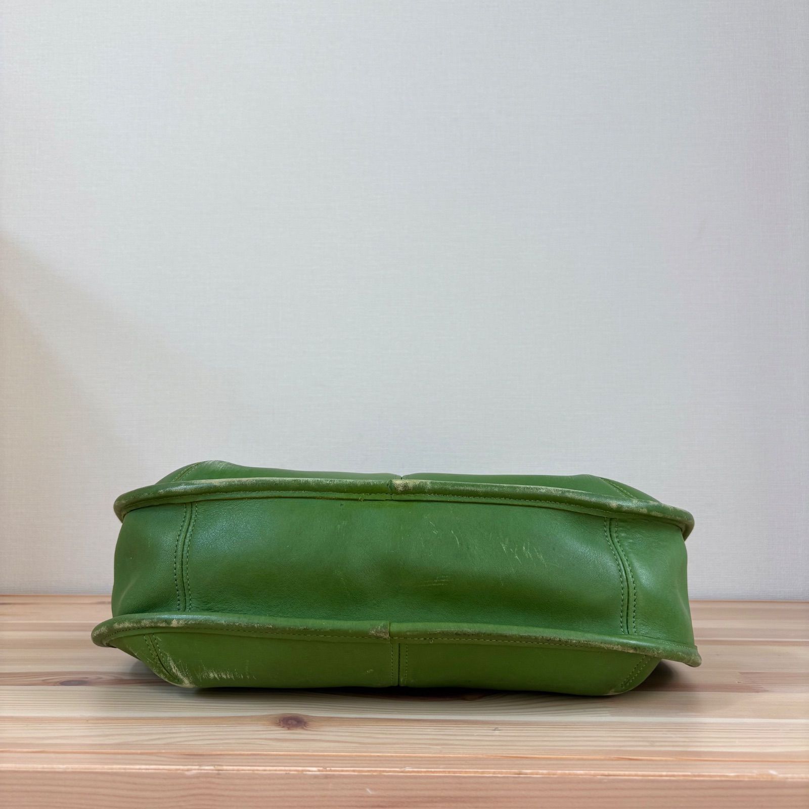 Vintage Coach Ergo Zip Shoulder Bag Leaf Green ヴィンテージコーチ