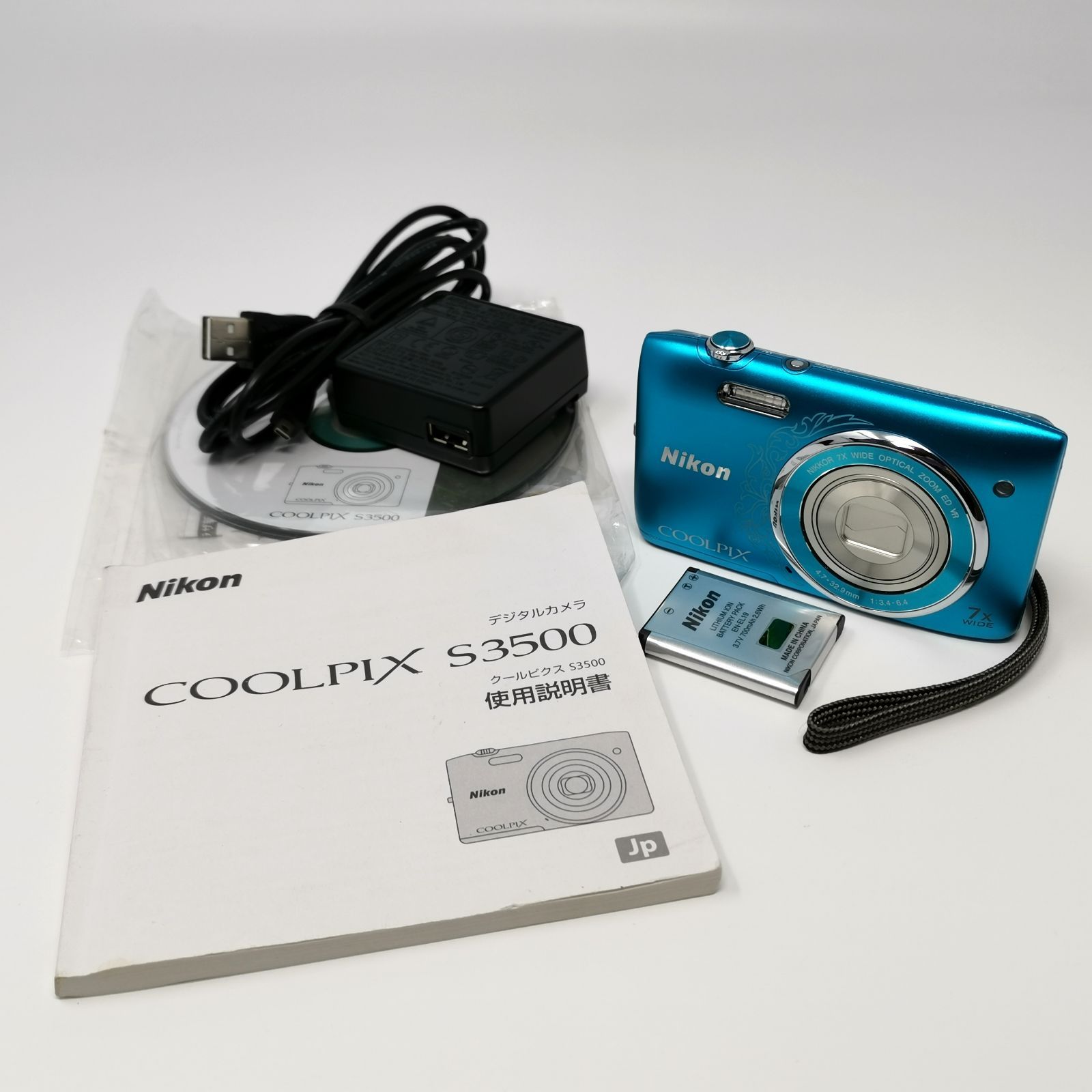 Nikon coolpix s3500 オリエンタル ブルー デジカメ デジタルカメラ