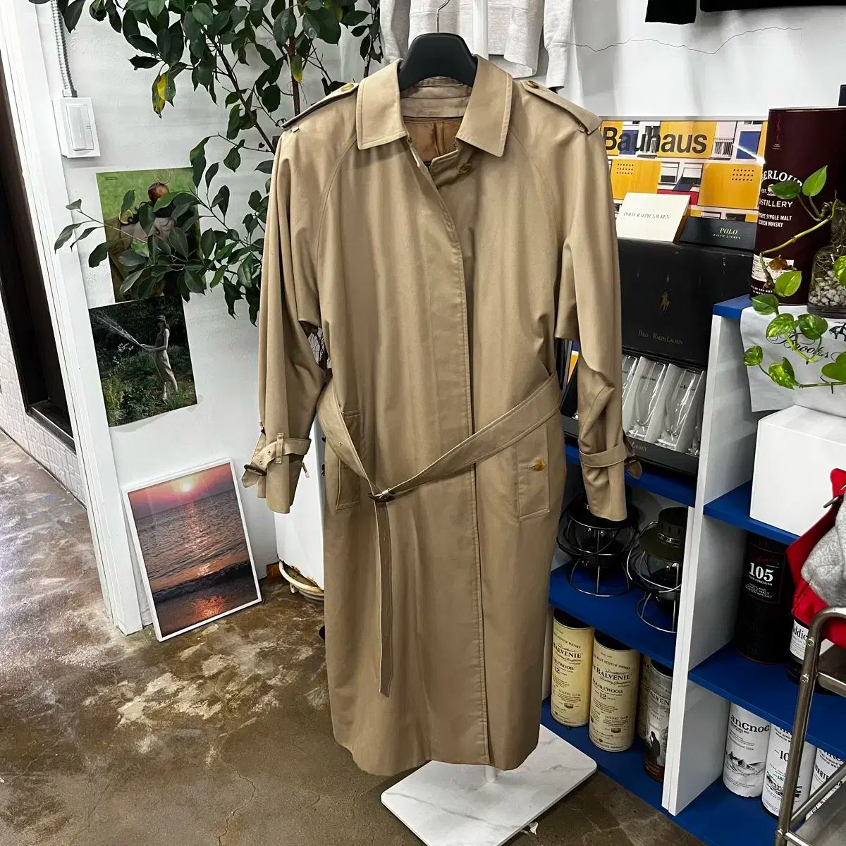 BURBERRY バーバリー Single シングル ベルト付き トレンチコート トレンチコート 48S